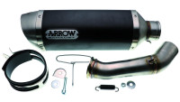 Slip- On rear silencer Arrow Thunder Black Line