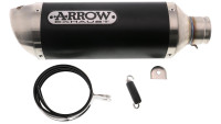 Slip- On rear silencer Arrow Thunder Black Line