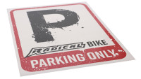 Sticker parking sign &#34;Radical bikes parking only