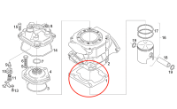 cylinder base gasket Piaggio OEM, Rotax 122/123, 0,3mm