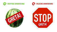 Melon stickers &#34;Greta!&#34;